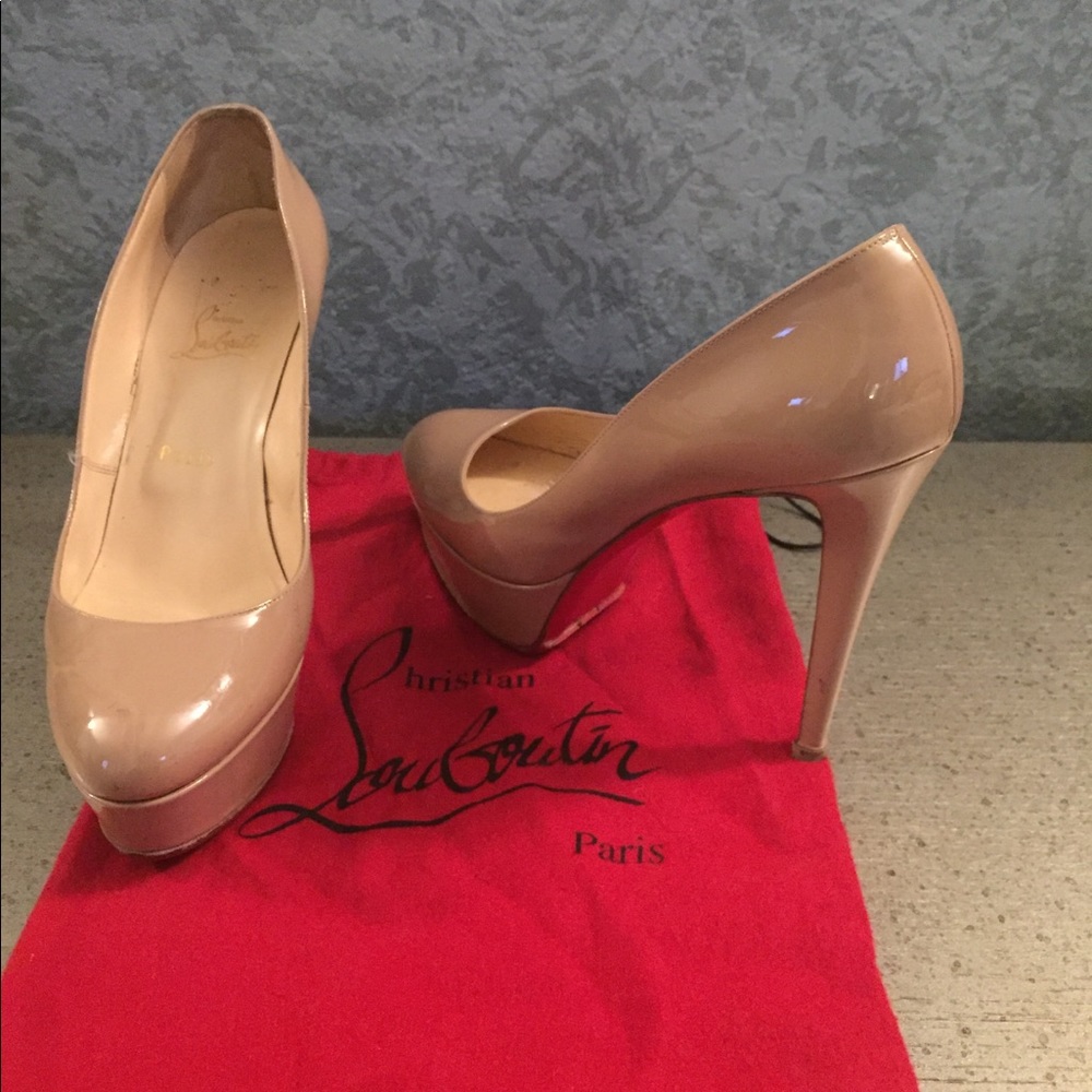 Nude Christian Louboutin Bianca Heel Size 39